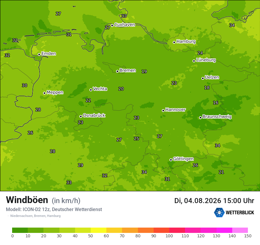 Maximale Windböen
