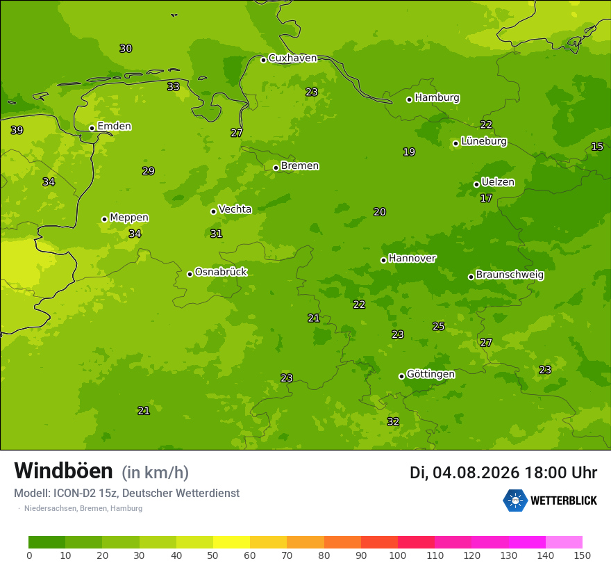 Maximale Windböen