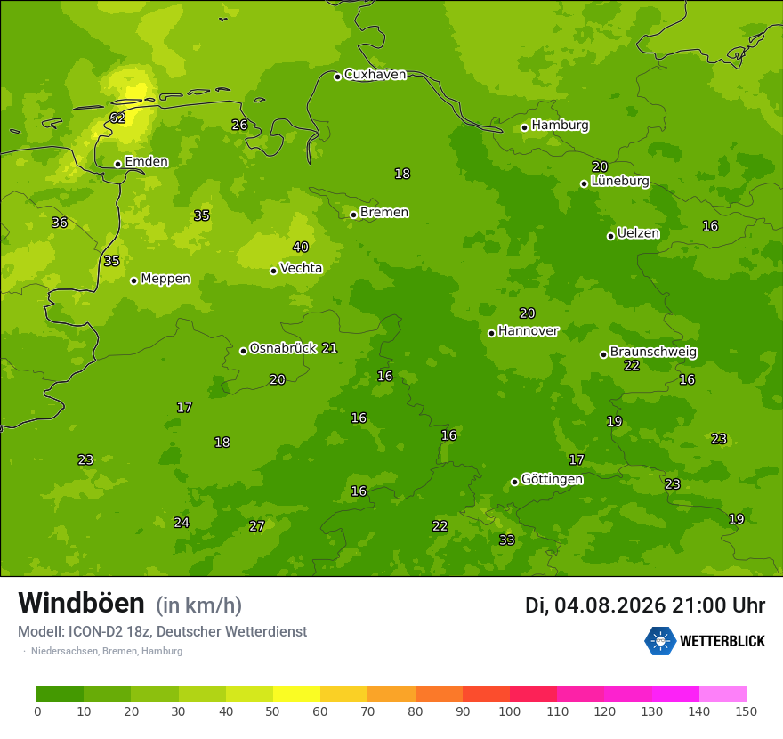 Maximale Windböen