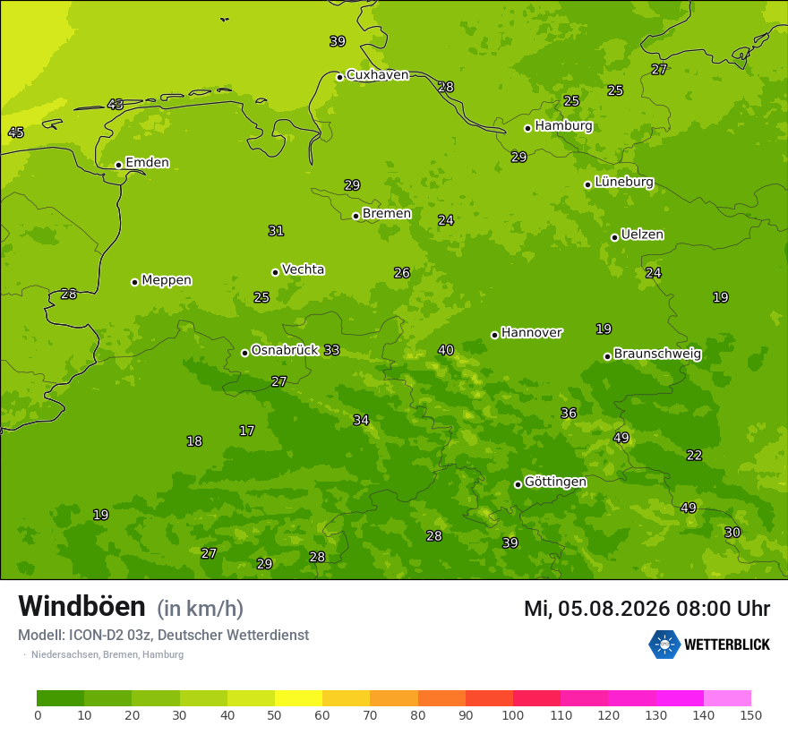 Maximale Windböen