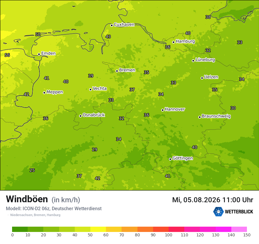 Maximale Windböen