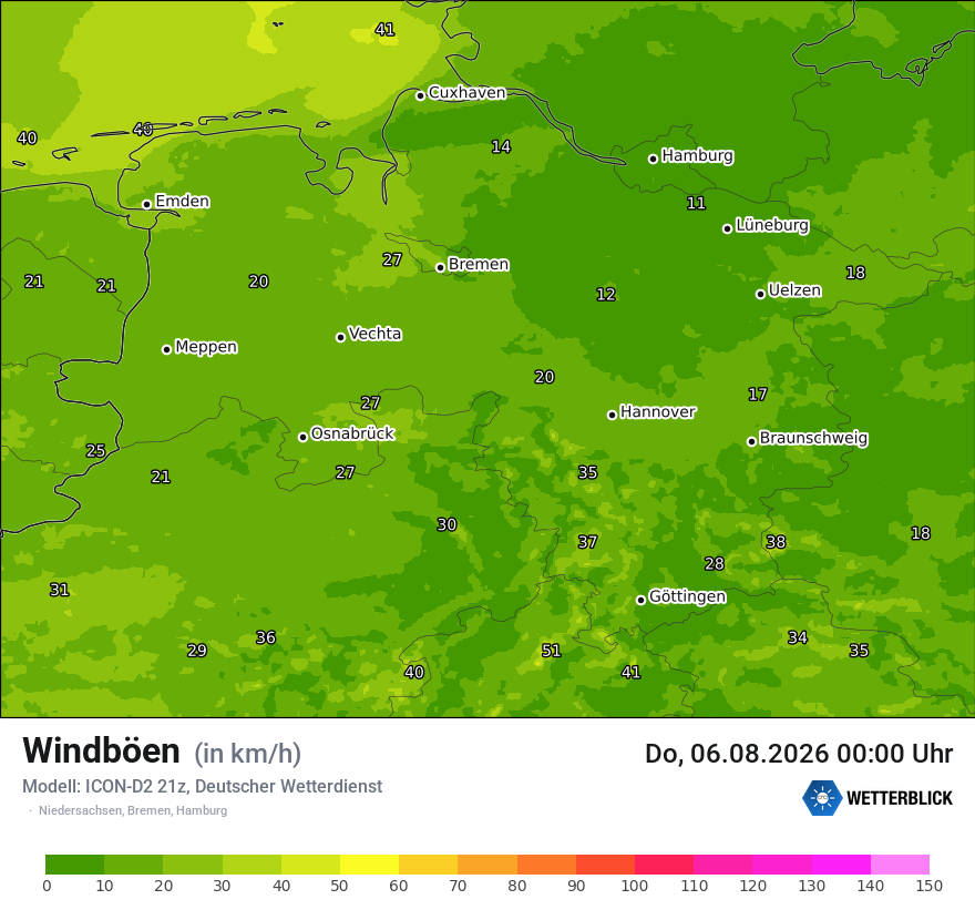 Maximale Windböen
