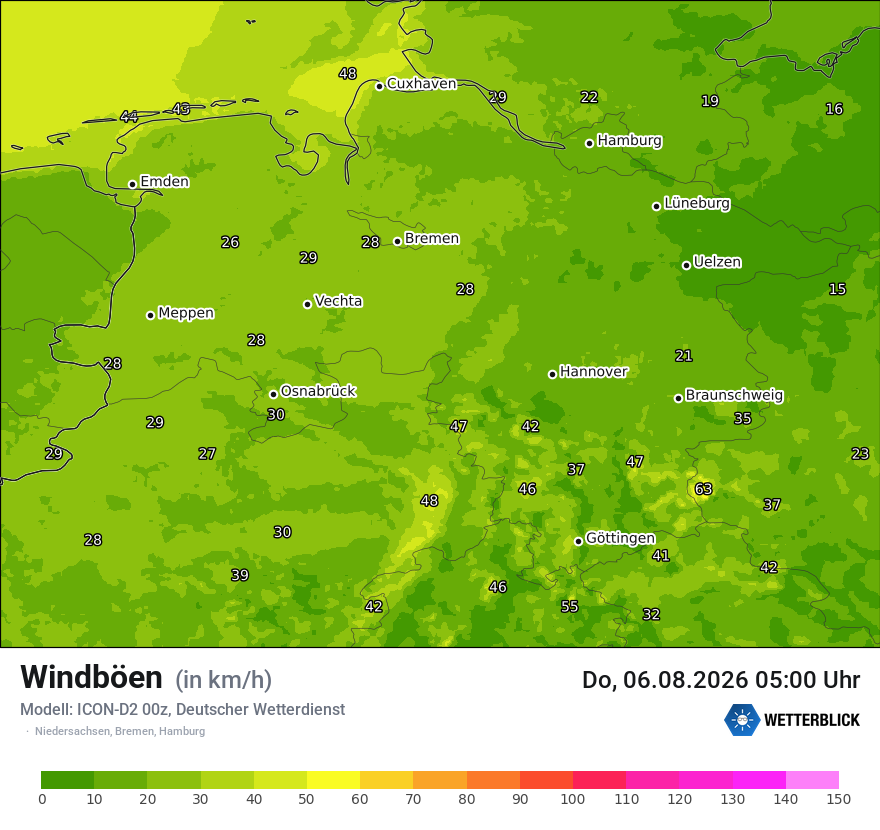 Maximale Windböen