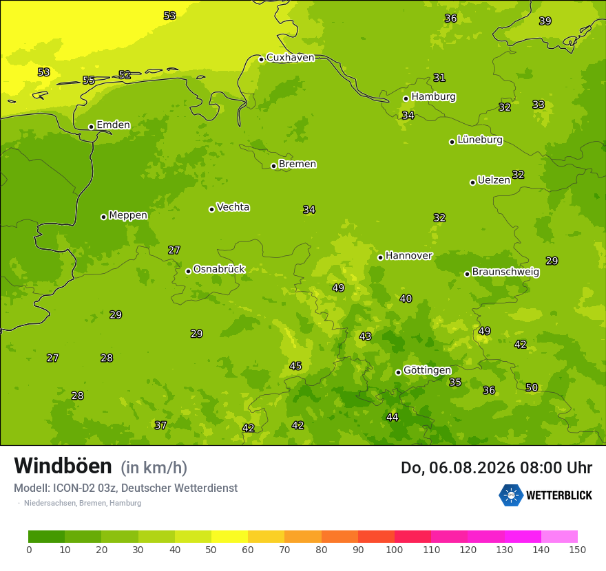 Maximale Windböen