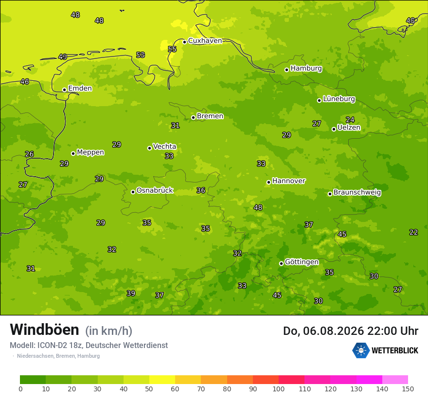 Maximale Windböen