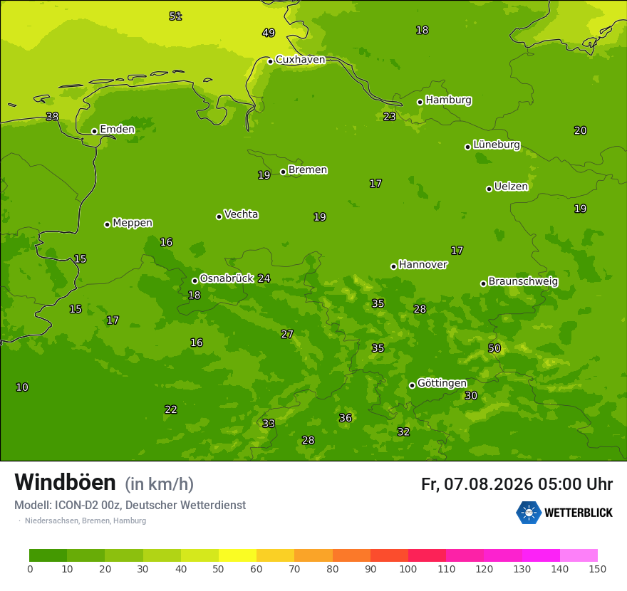 Maximale Windböen