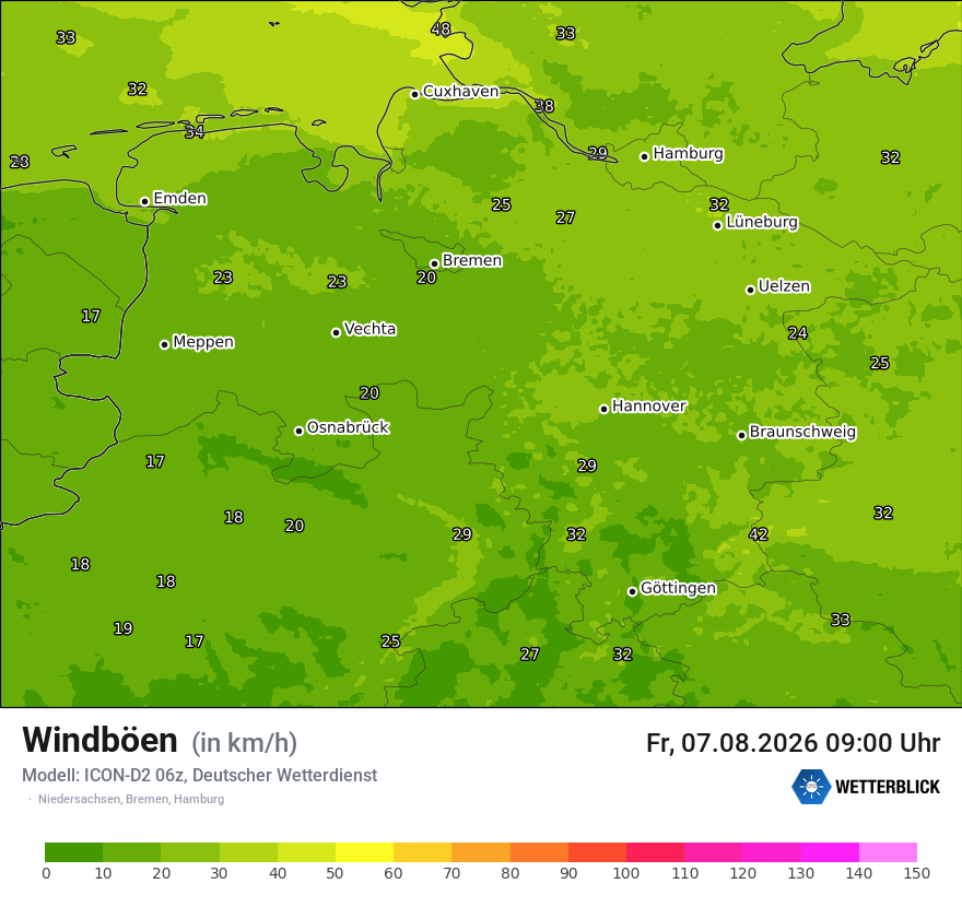 Maximale Windböen