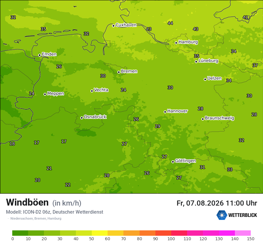 Maximale Windböen