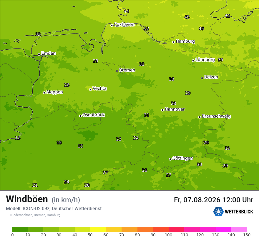 Maximale Windböen