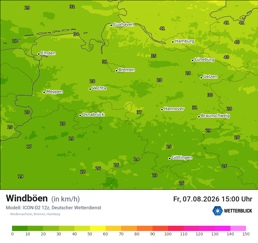 Maximale Windböen