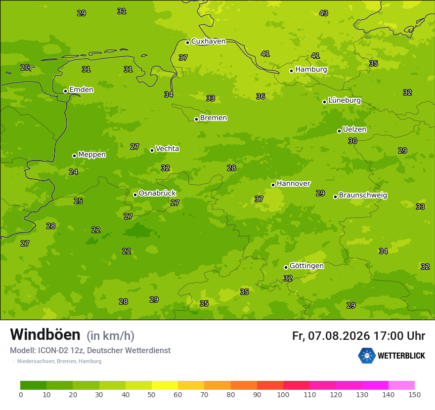 Maximale Windböen