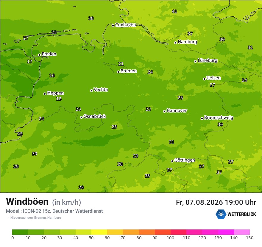Maximale Windböen