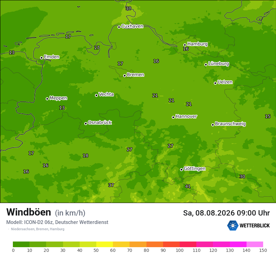 Maximale Windböen