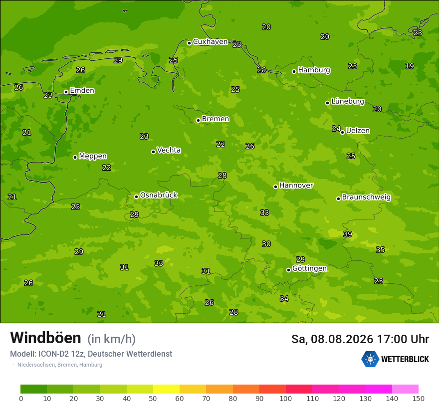 Maximale Windböen