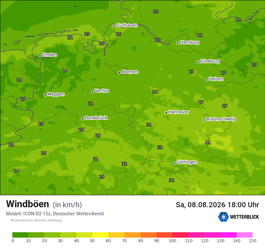 Maximale Windböen