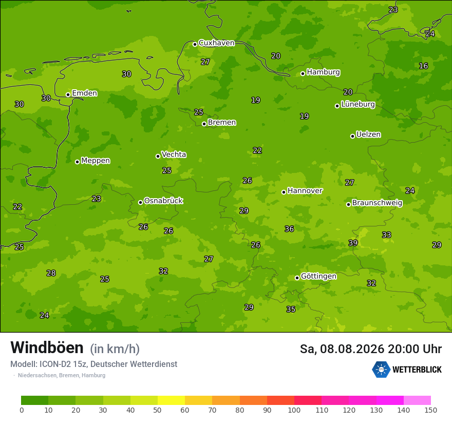 Maximale Windböen