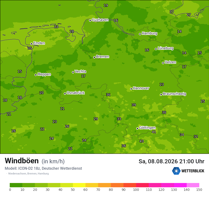 Maximale Windböen