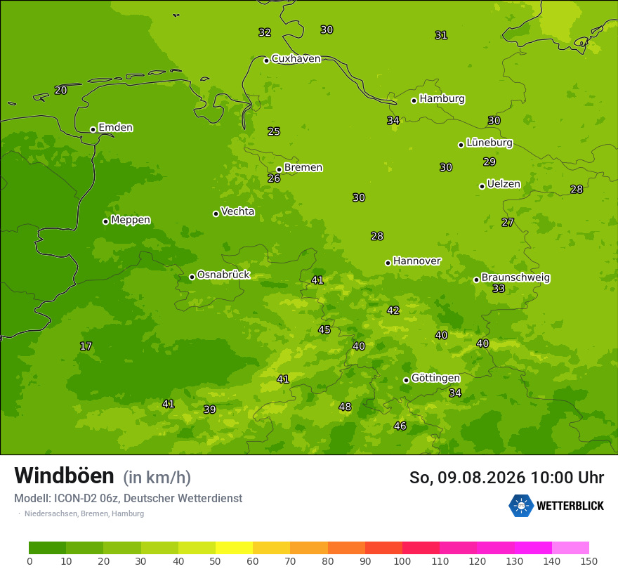 Maximale Windböen