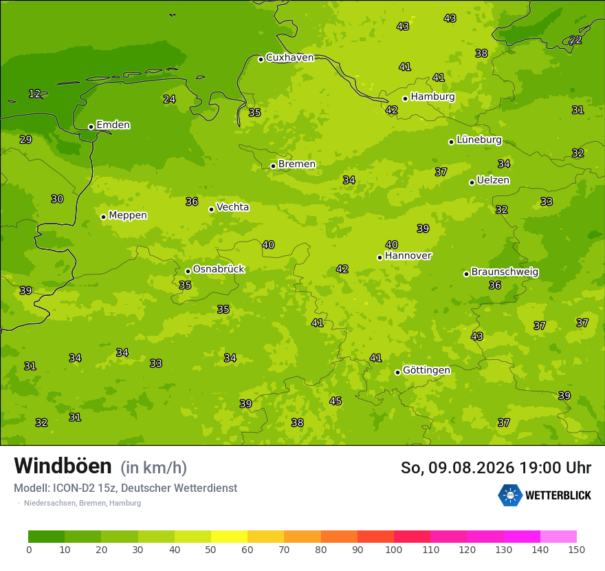 Maximale Windböen