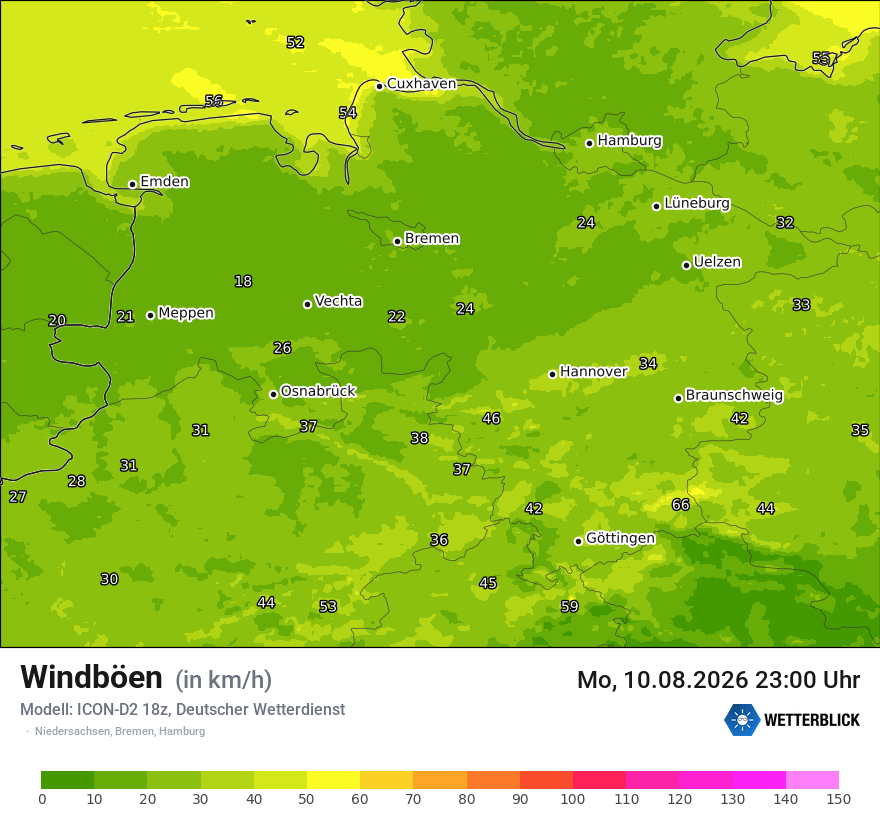 Maximale Windböen