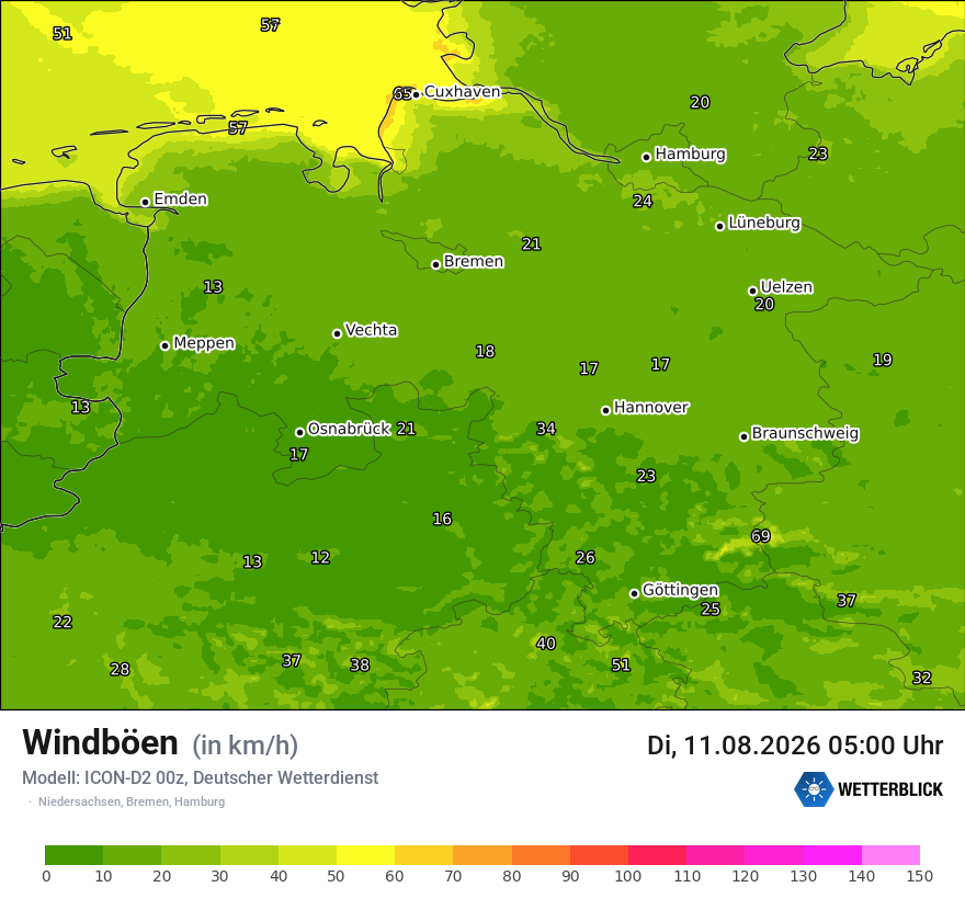 Maximale Windböen
