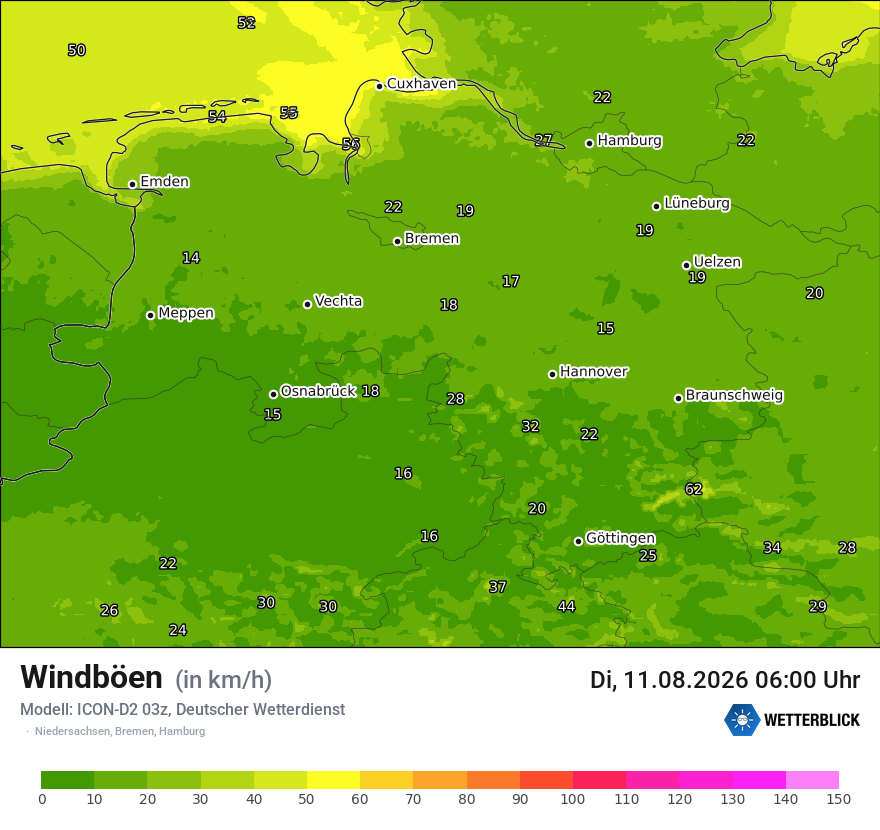 Maximale Windböen