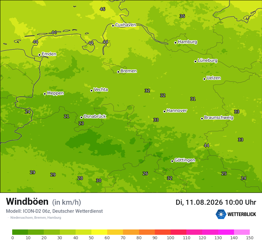 Maximale Windböen