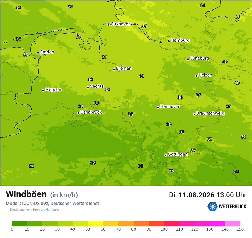 Maximale Windböen