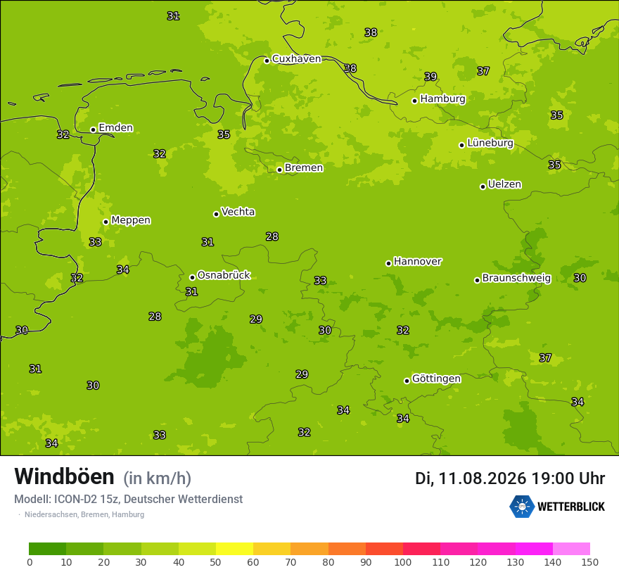 Maximale Windböen