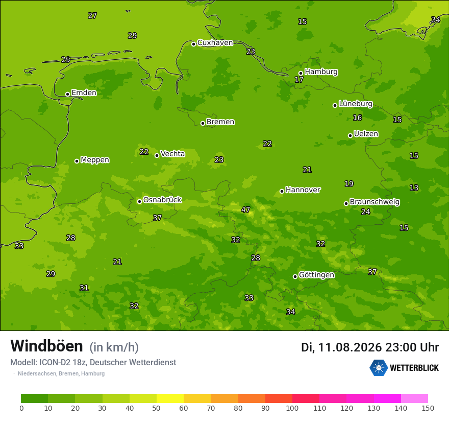 Maximale Windböen