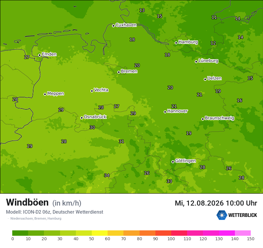 Maximale Windböen