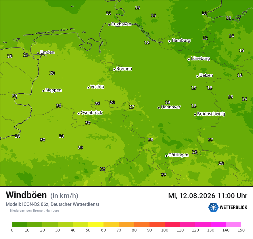 Maximale Windböen
