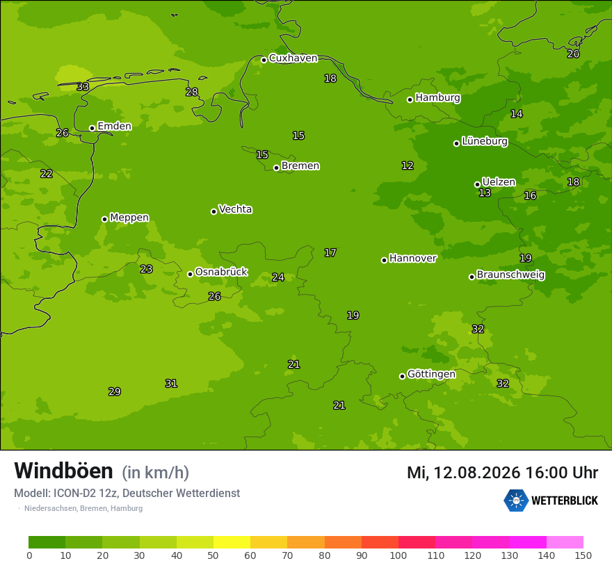 Maximale Windböen