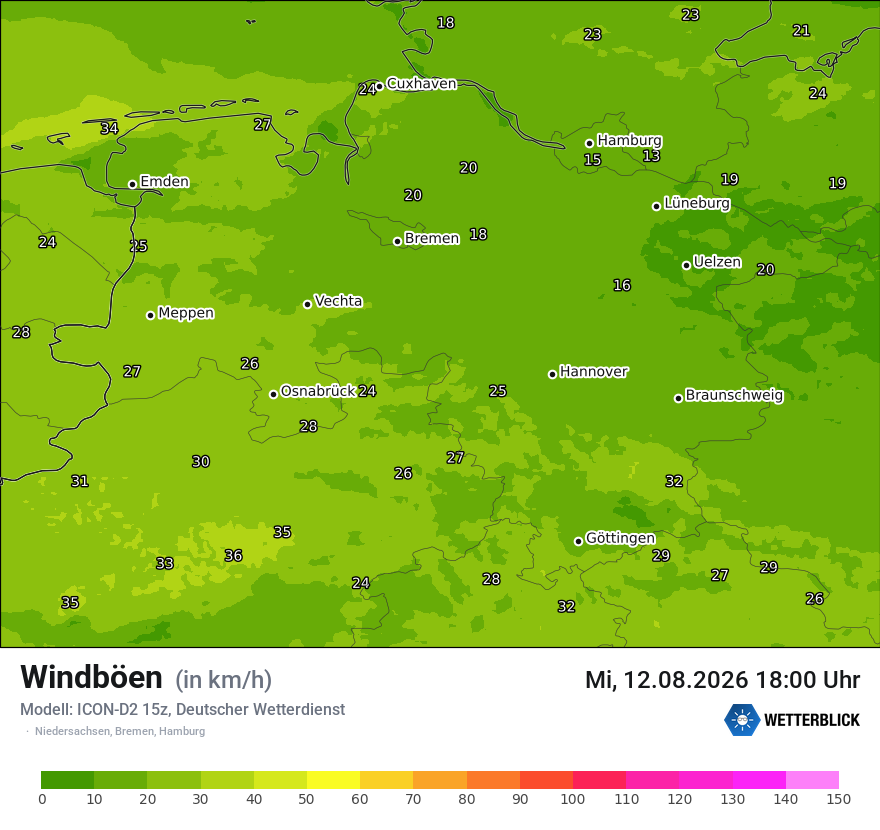 Maximale Windböen