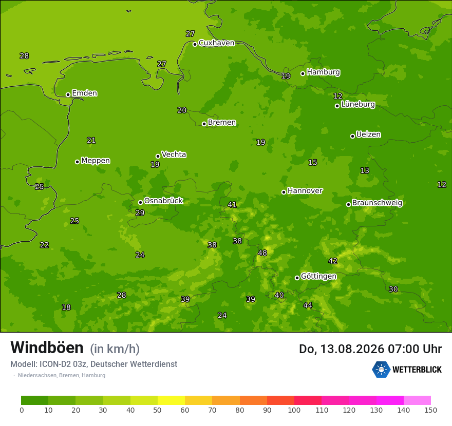 Maximale Windböen