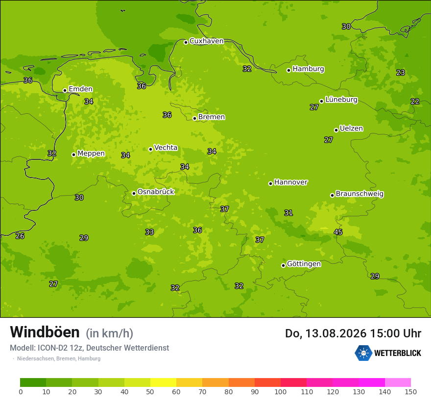 Maximale Windböen
