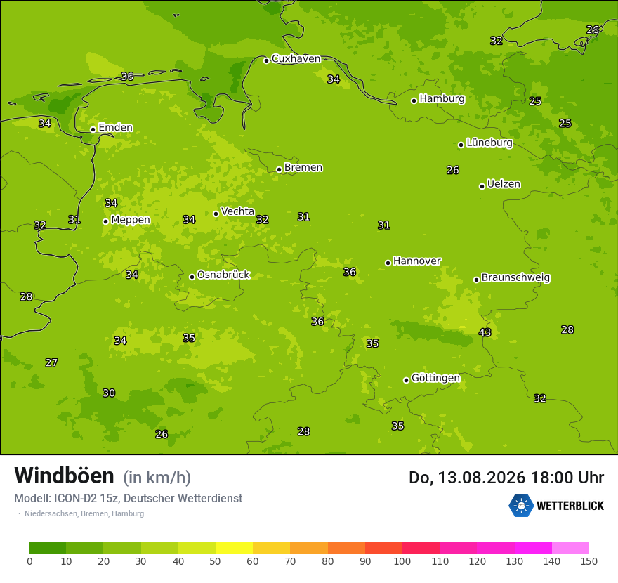 Maximale Windböen