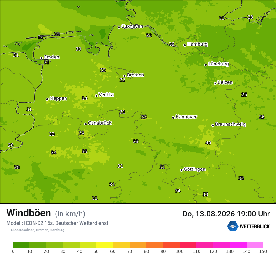 Maximale Windböen