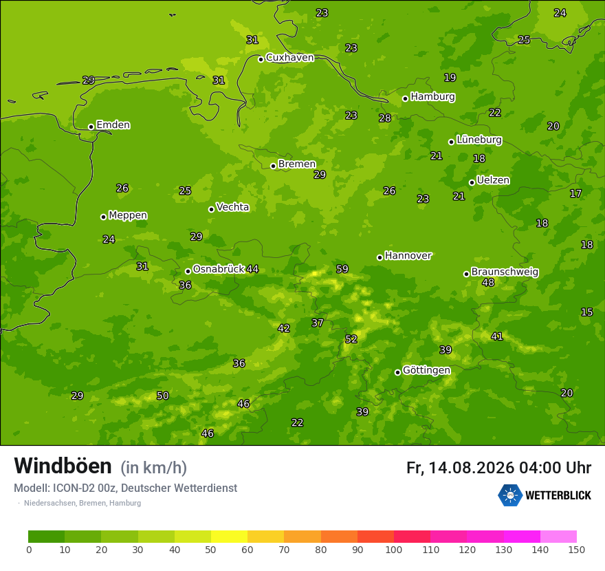Maximale Windböen