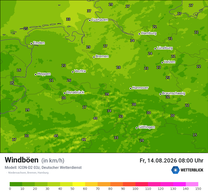 Maximale Windböen