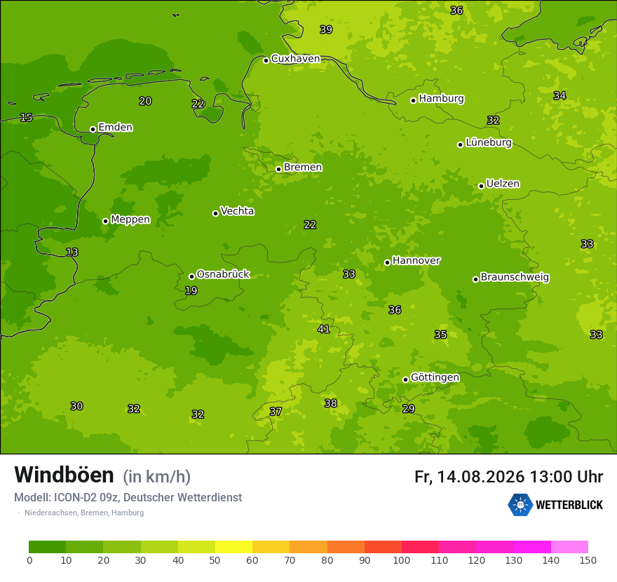 Maximale Windböen