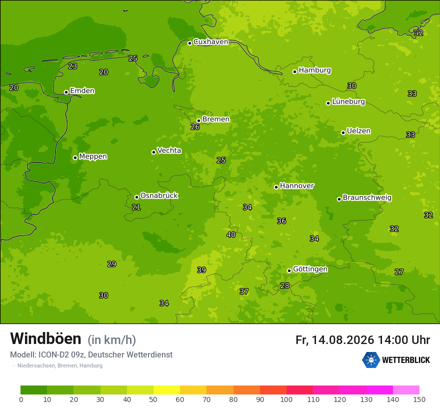 Maximale Windböen