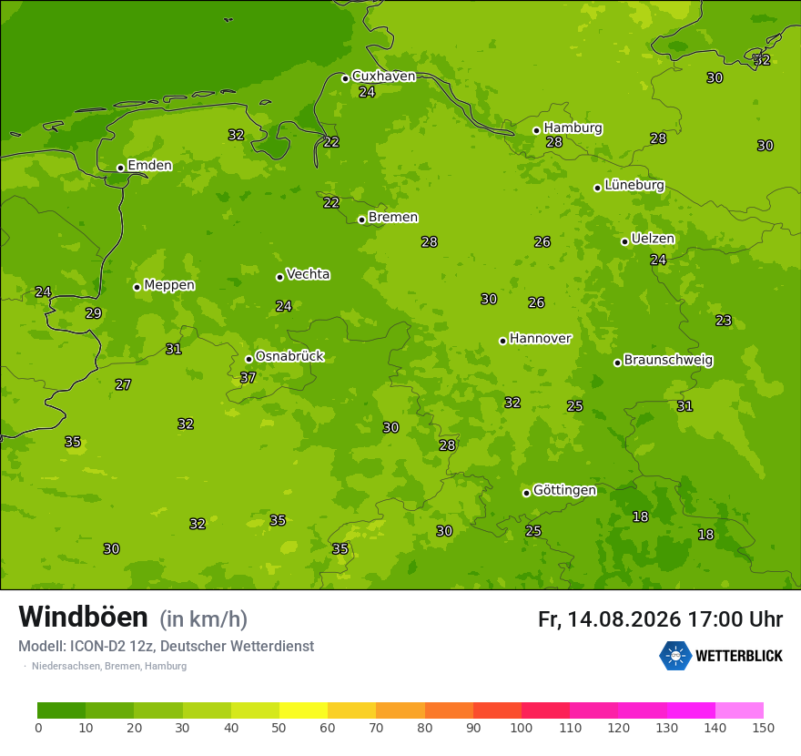 Maximale Windböen