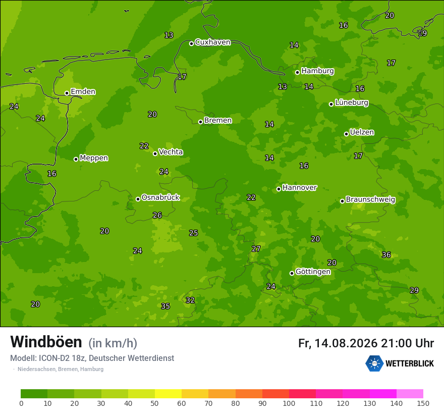 Maximale Windböen
