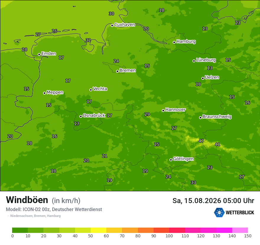 Maximale Windböen