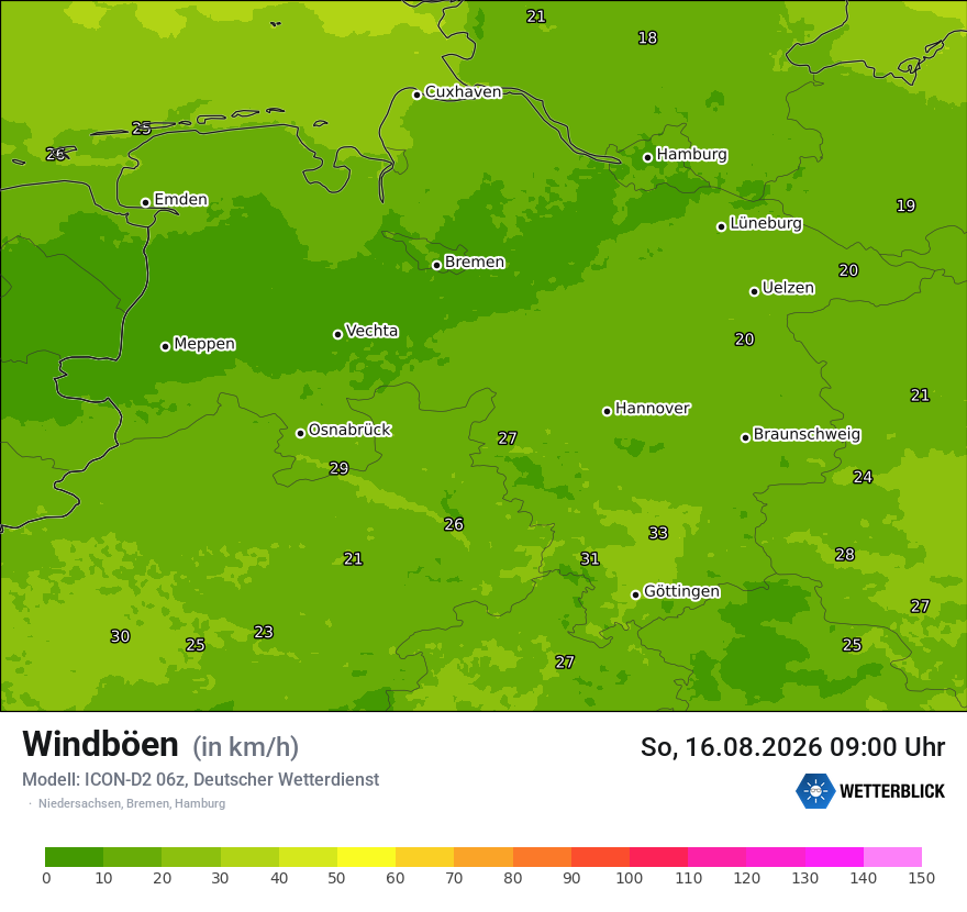 Maximale Windböen