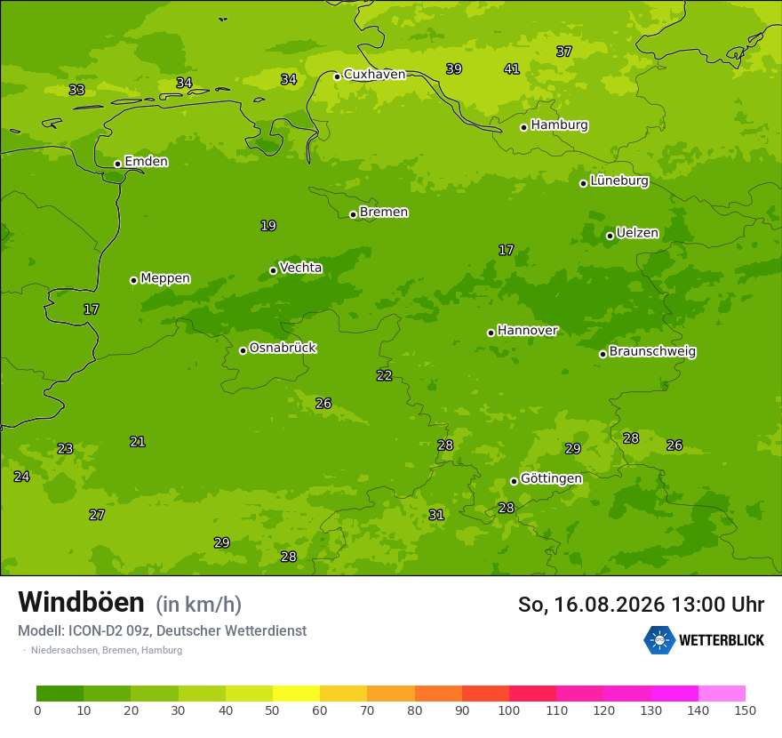 Maximale Windböen
