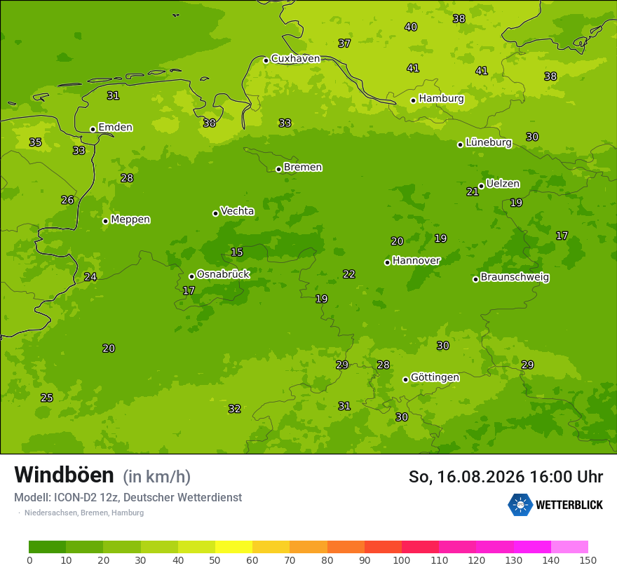 Maximale Windböen