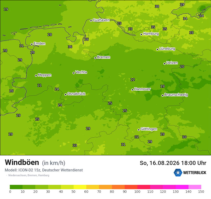 Maximale Windböen