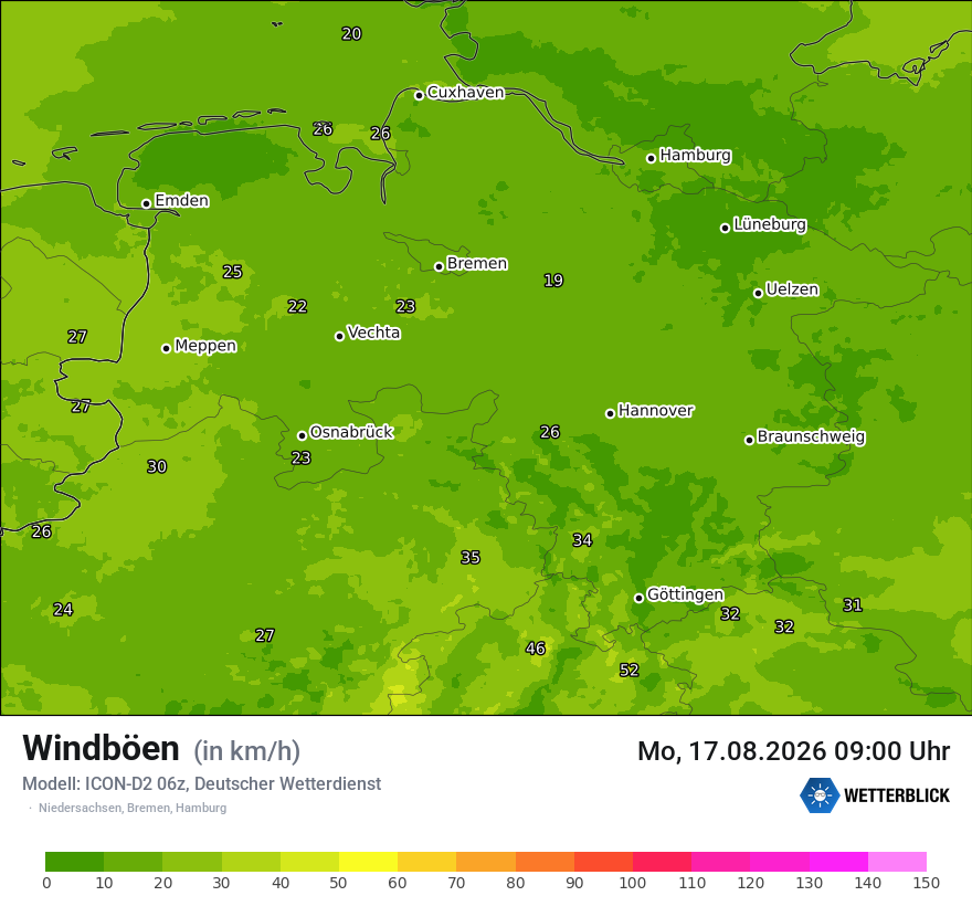 Maximale Windböen